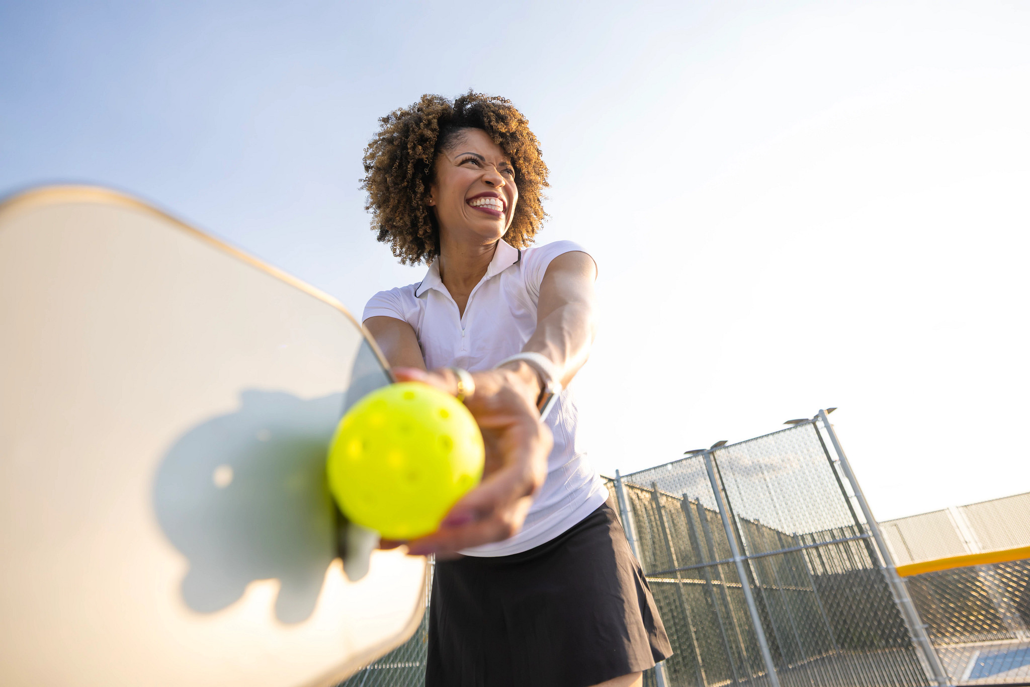 Playing Pickleball at the local park/courts