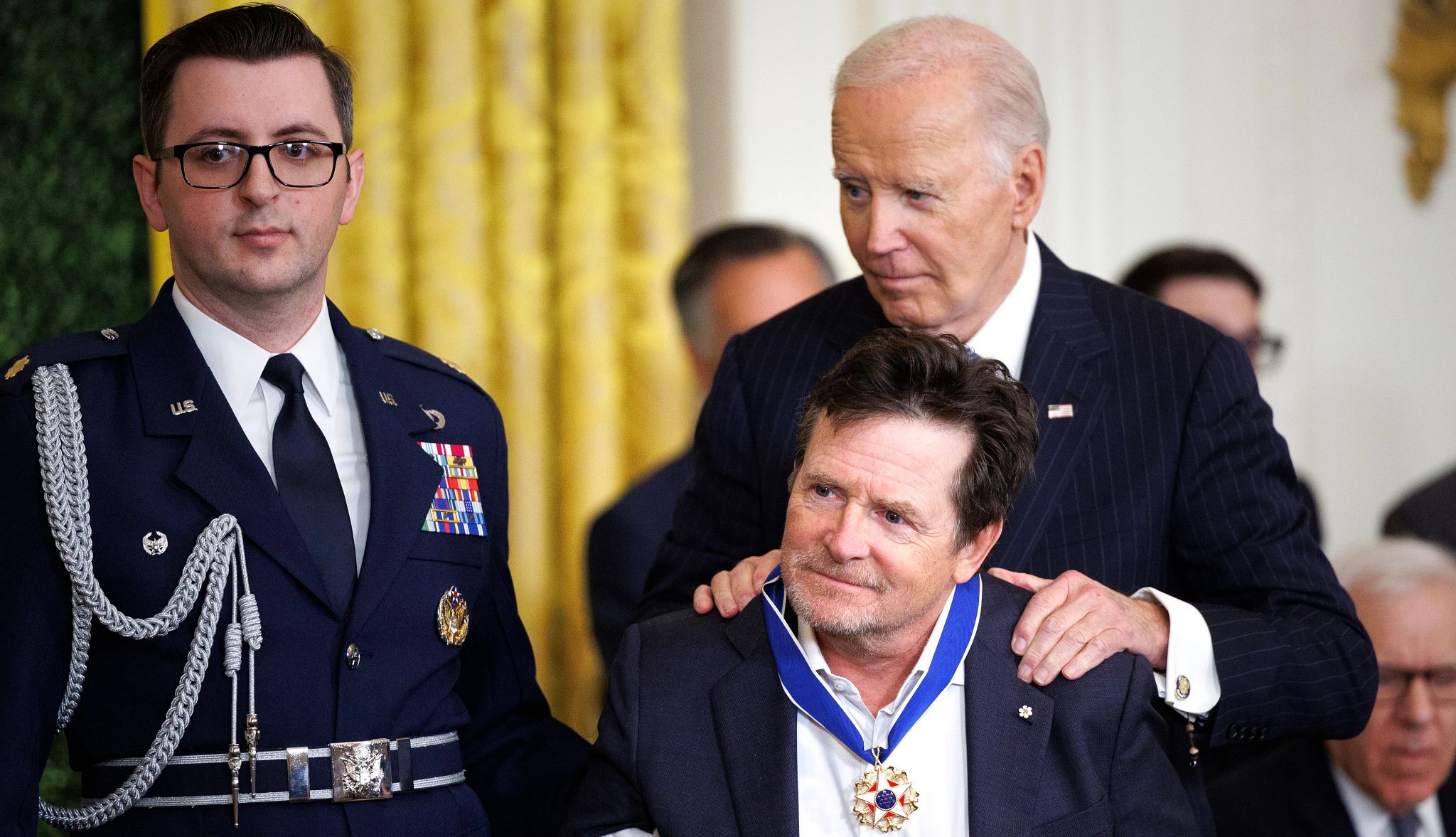 president honors hero A moment of national recognition, captured in the White House.