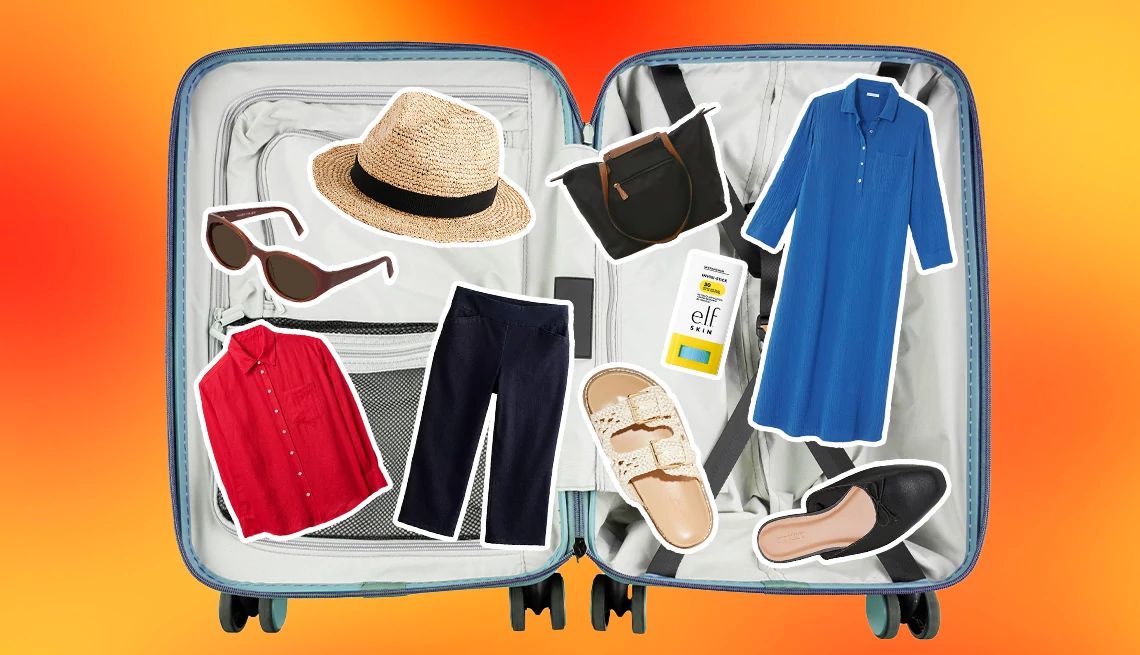 Packing Tips for a Warm-Weather Getaway clothing in a suitcase