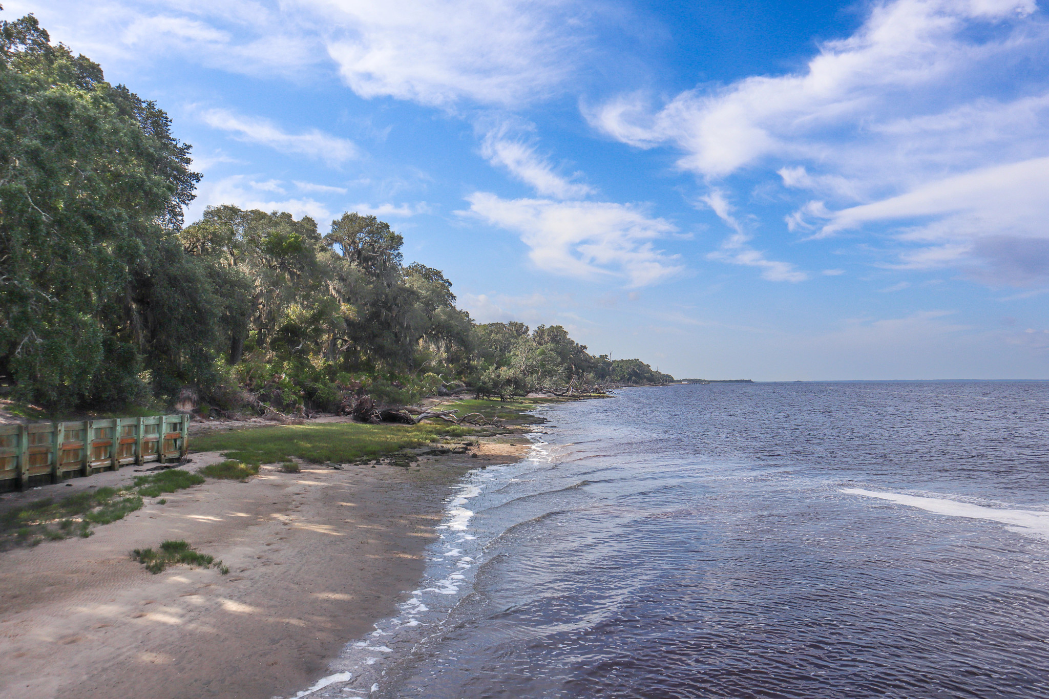 The view right as you step off the ferry at beautiful Cumberland Island, Georgia.