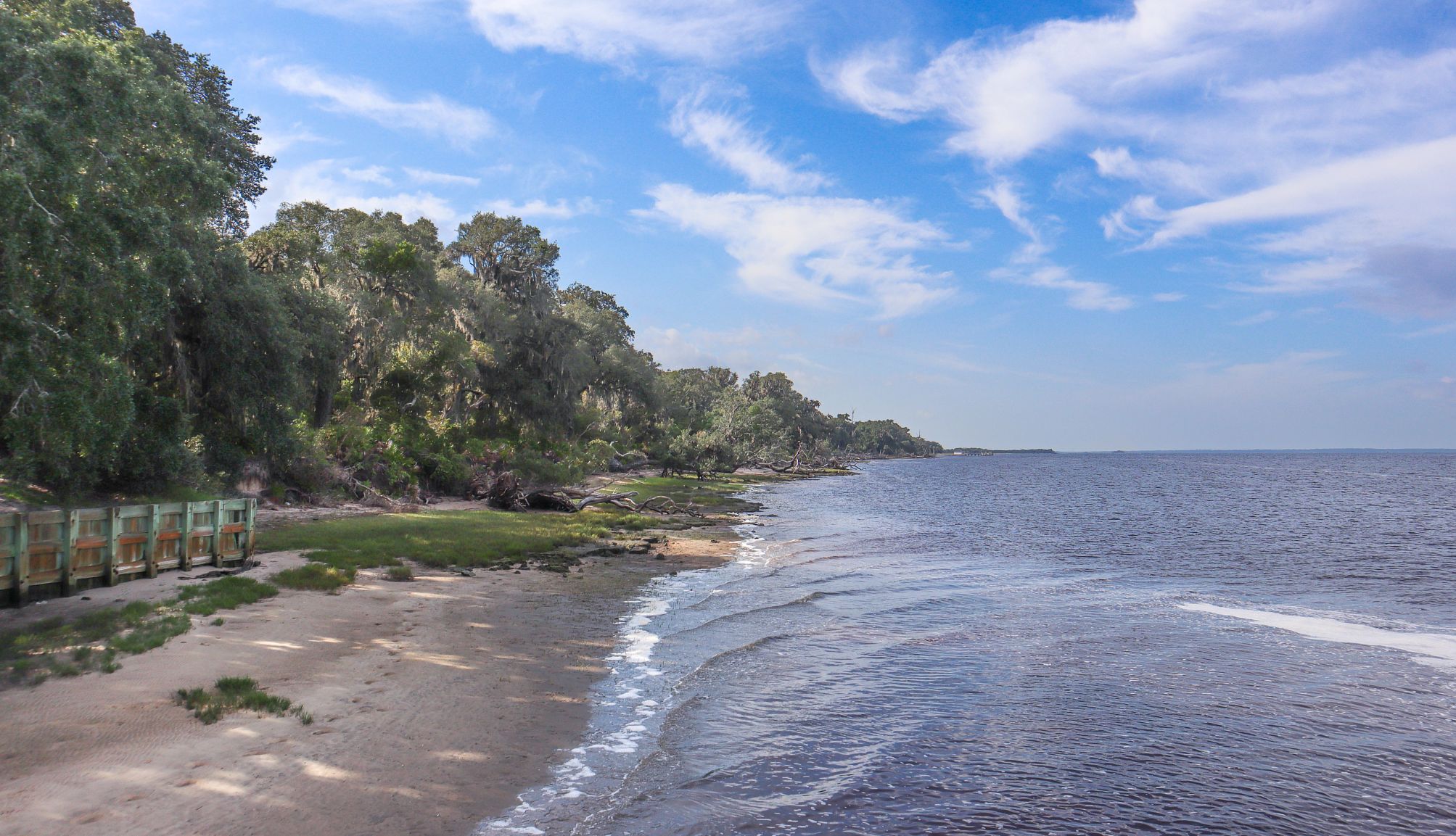 a beach at Cumberland Island National Seashore in Georgia The view right as you step off the ferry at beautiful Cumberland Island, Georgia.