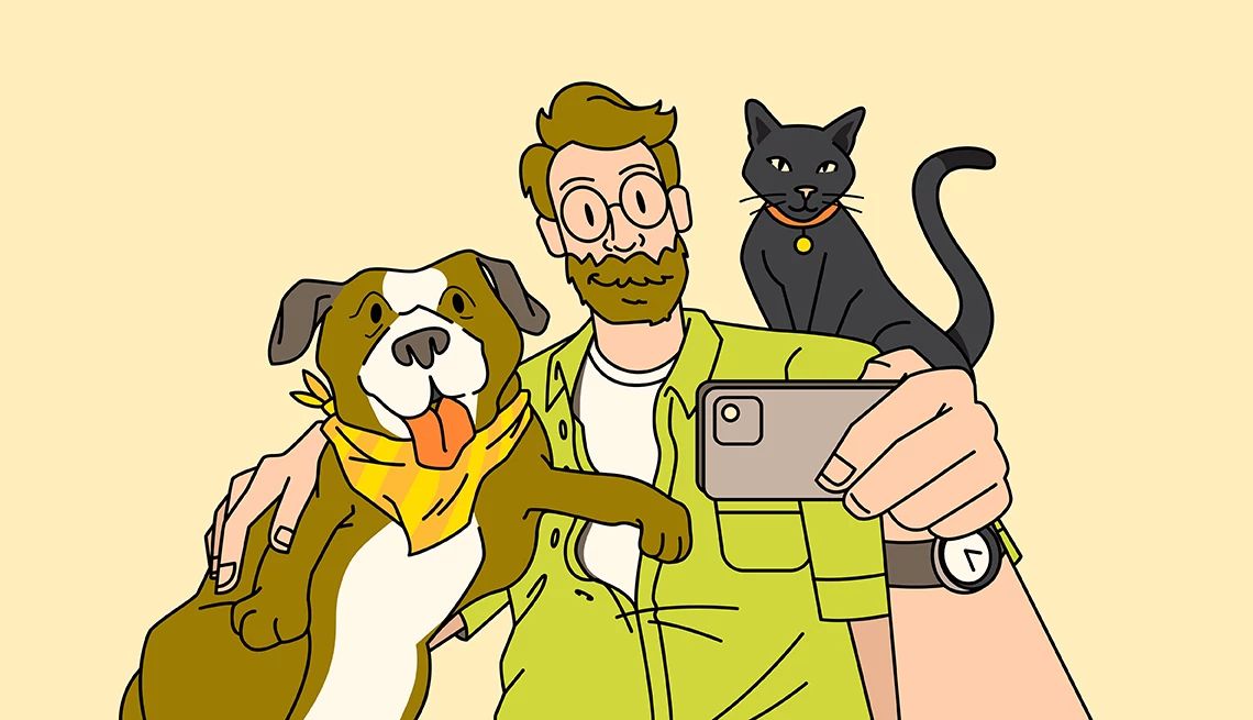 Ways to Make Your Dating Profile Stand Out a person taking a picture with their pets
