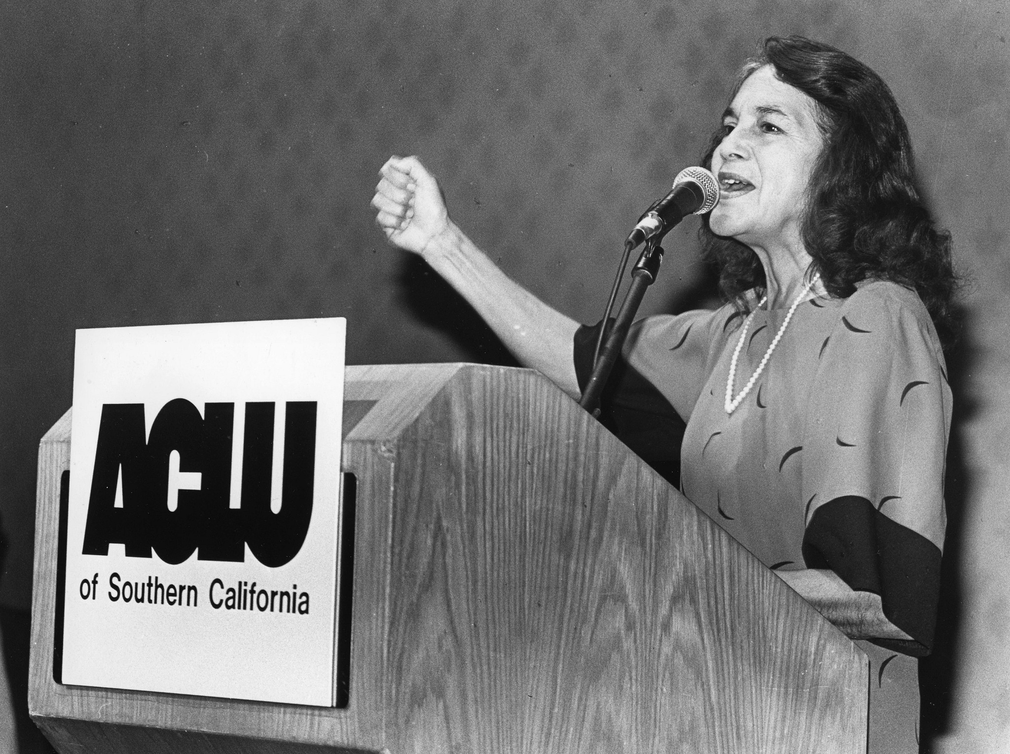 Dolores Huerta en Los Ángeles en diciembre de 1989.