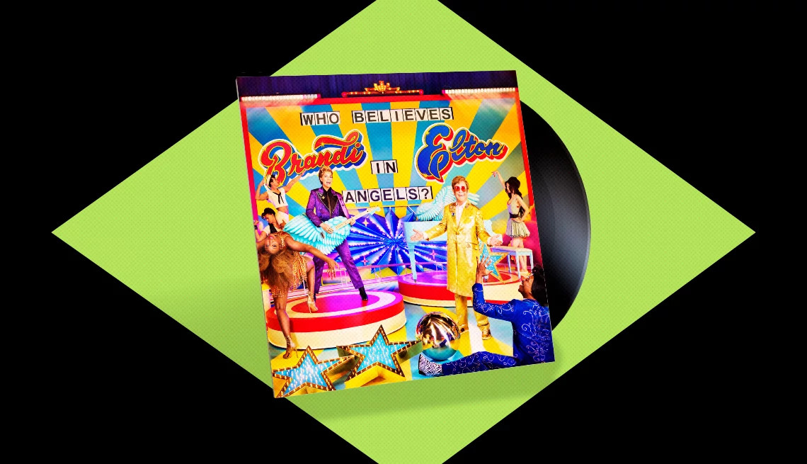 the cover of the album 'Who Believes in Angels' by Elton John and Brandi Carlile