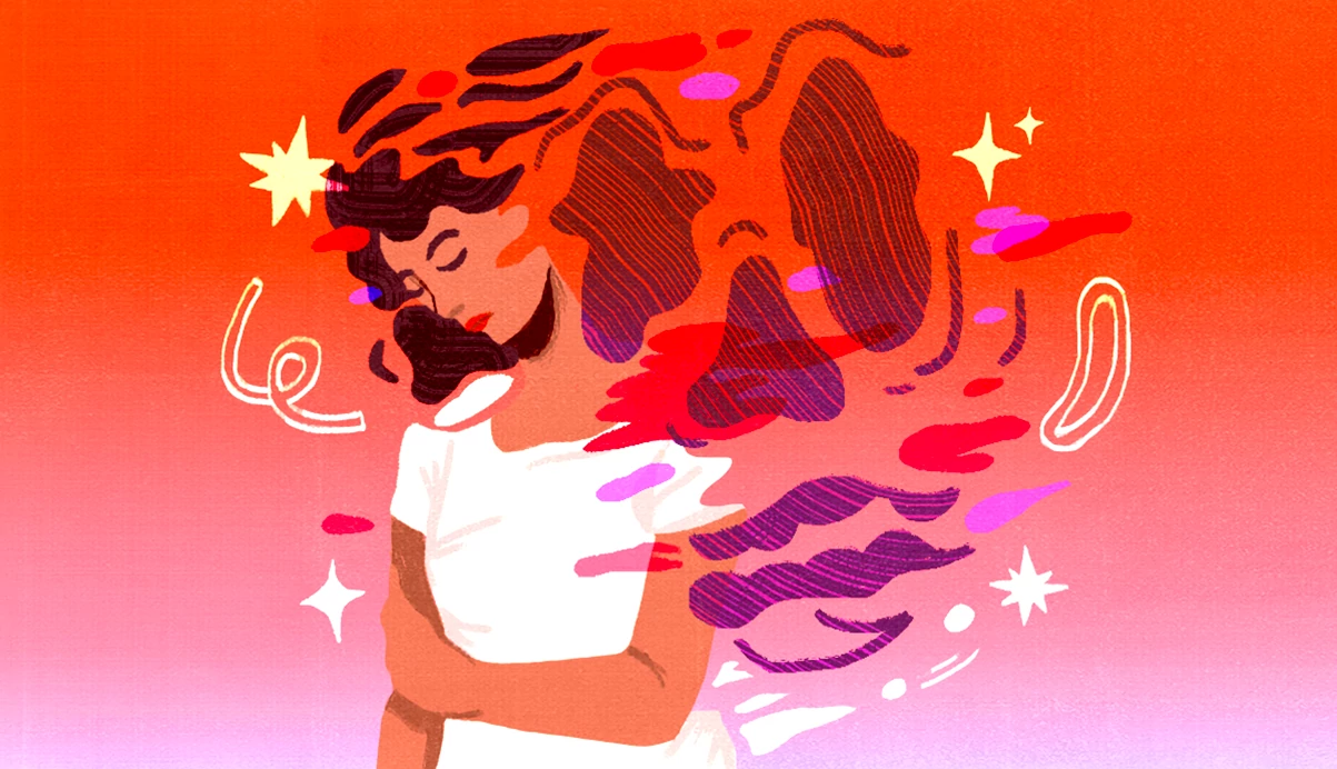 illustration of woman upset about the thought of death