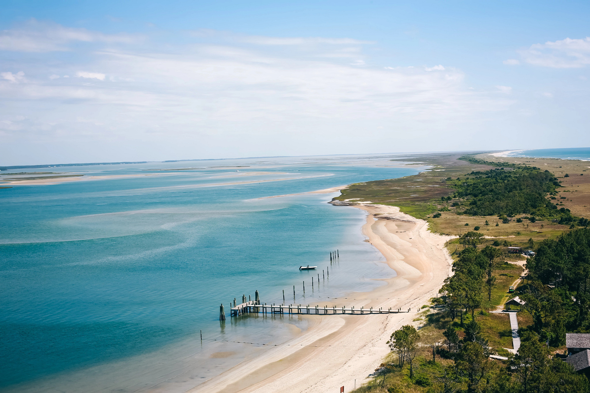 view of a beach along the ocean