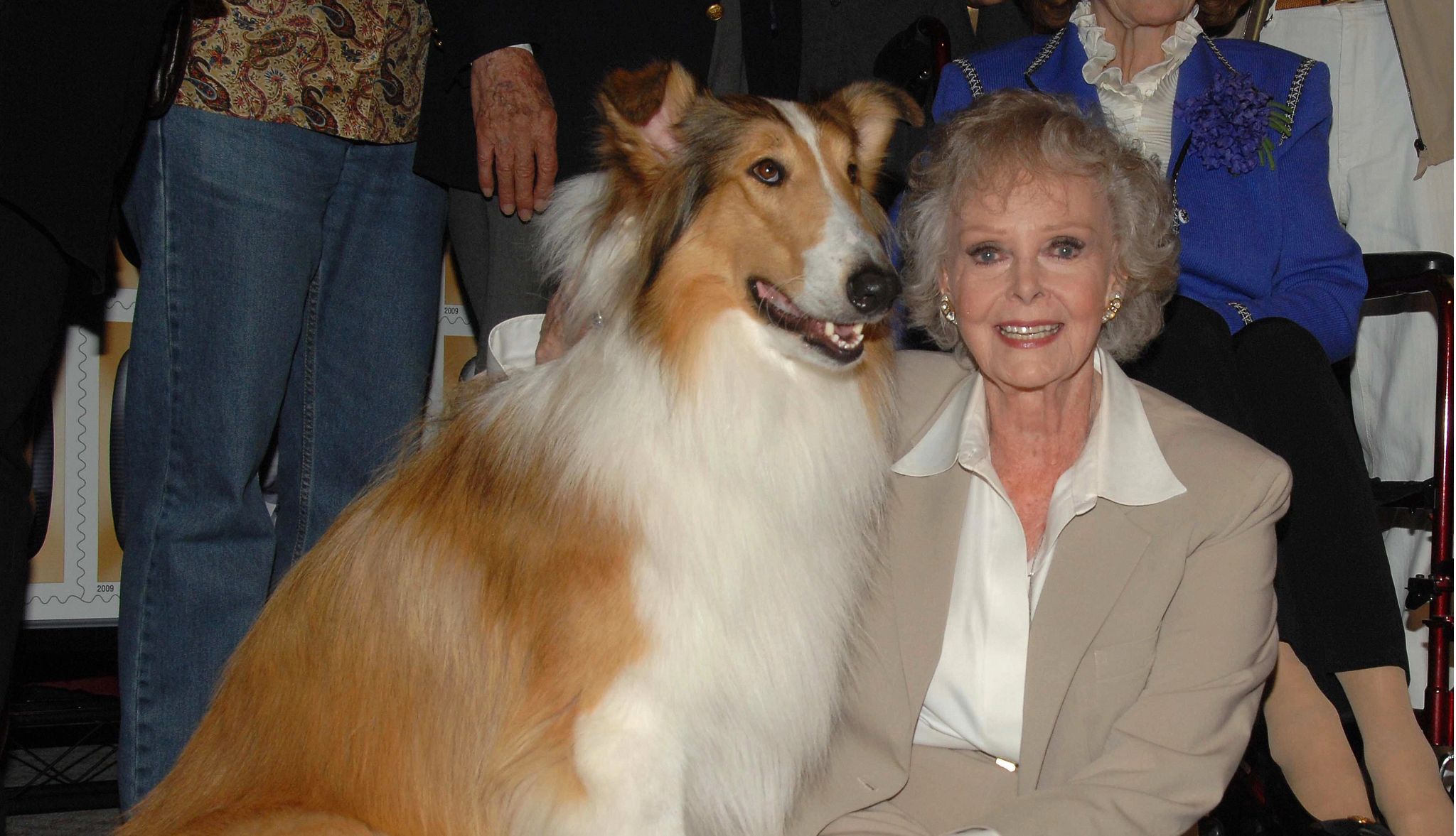 June Lockhart, a Beloved TV Mom, Dies at 100 june lockhart with lassie, a collie dog