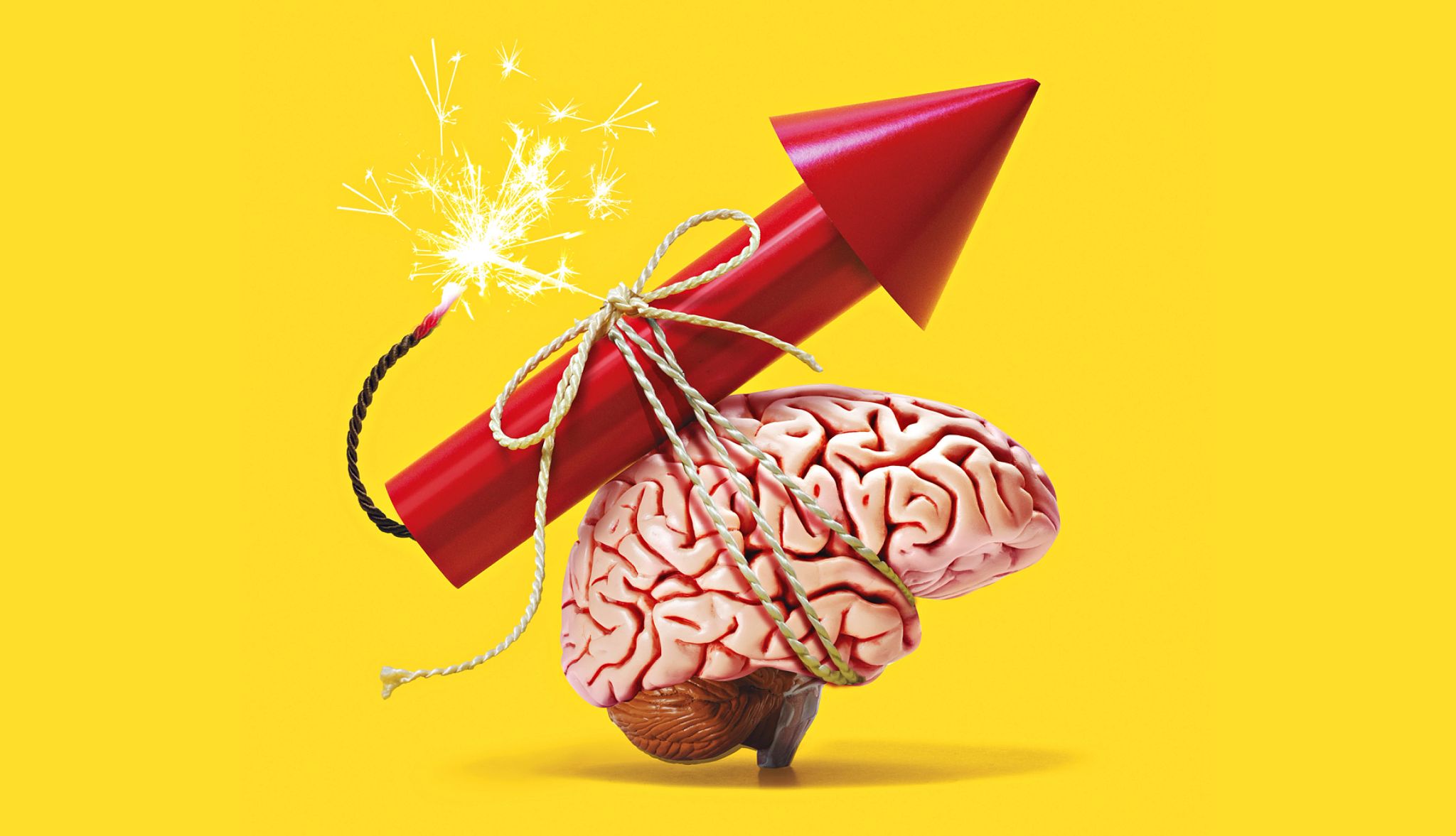 Memory Boosting Tips brain with a rocket attached