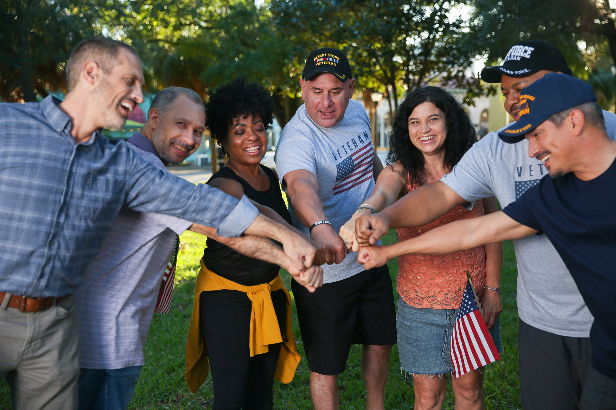 Image of veterans smiling