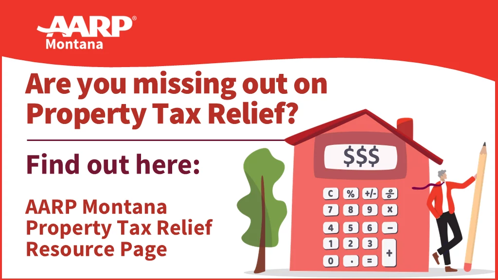 an a a r p logo for property tax relief