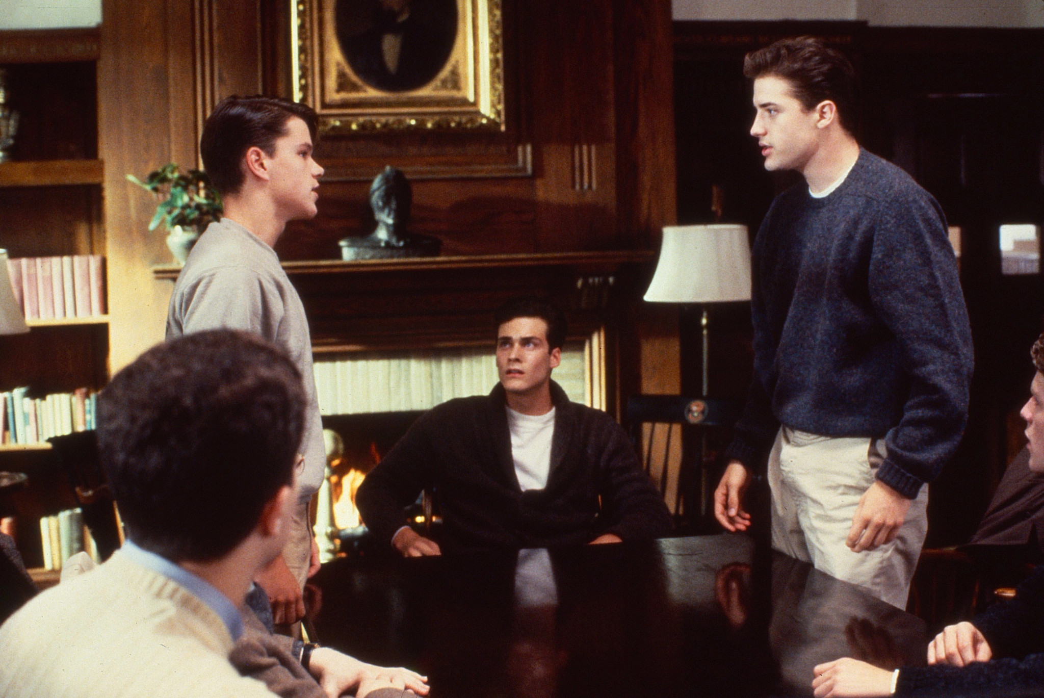 Matt Damon, Randall Batinkoff and Brendan Fraser in a scene from School Ties
