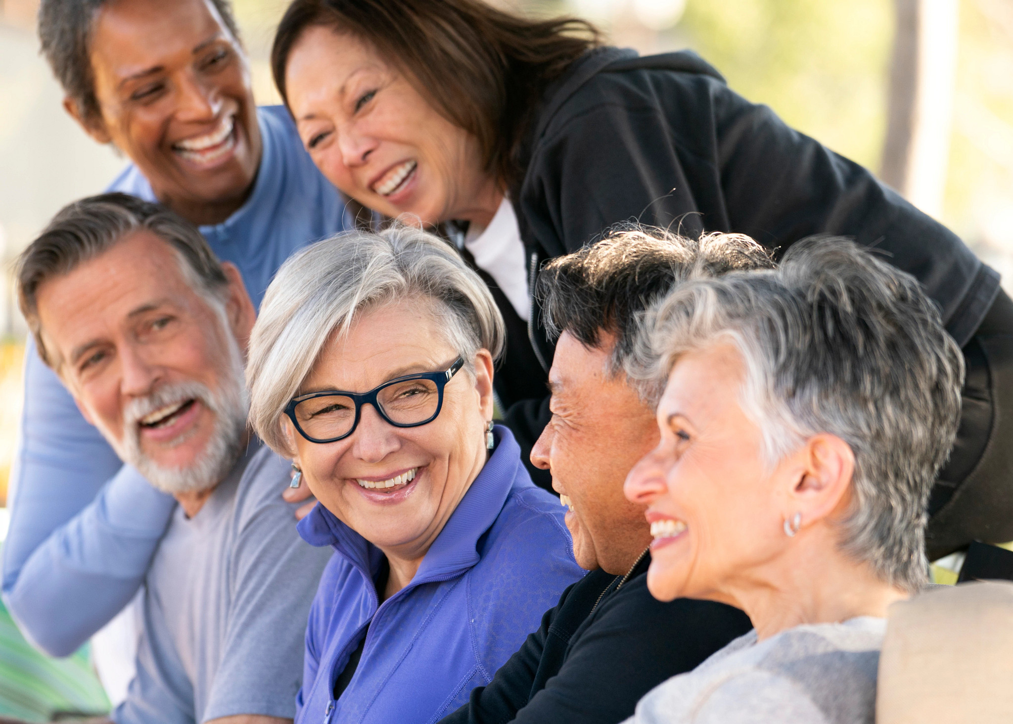 Portrait of Diverse Group of Senior Friends