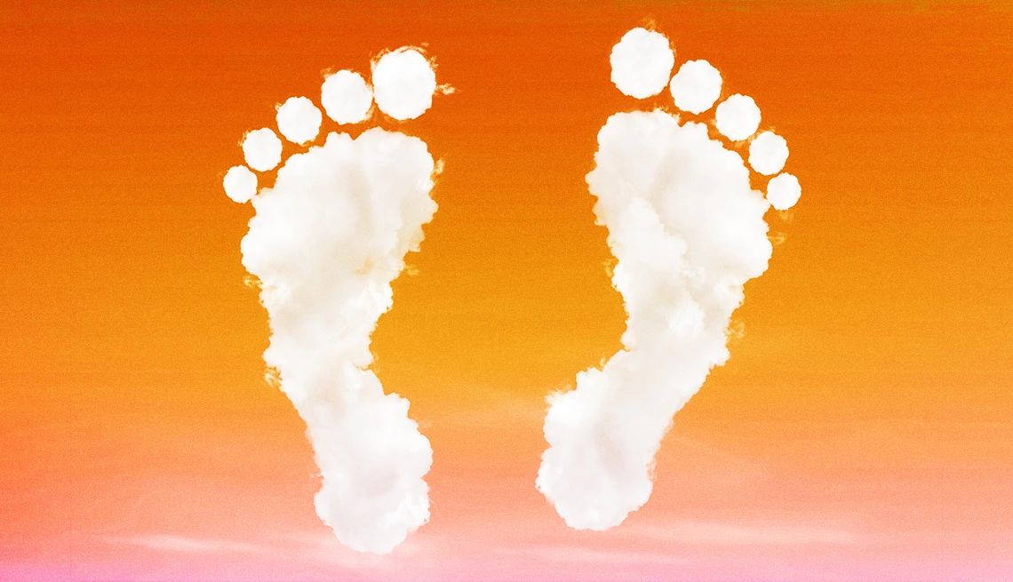 Foot Health Smart Guide feet as clouds concept