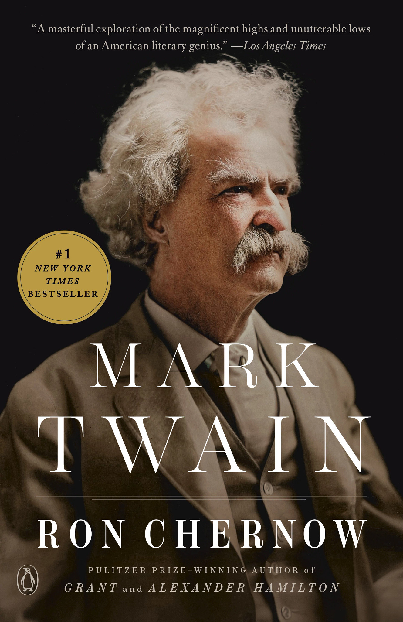 the cover of mark twain by ron chernow