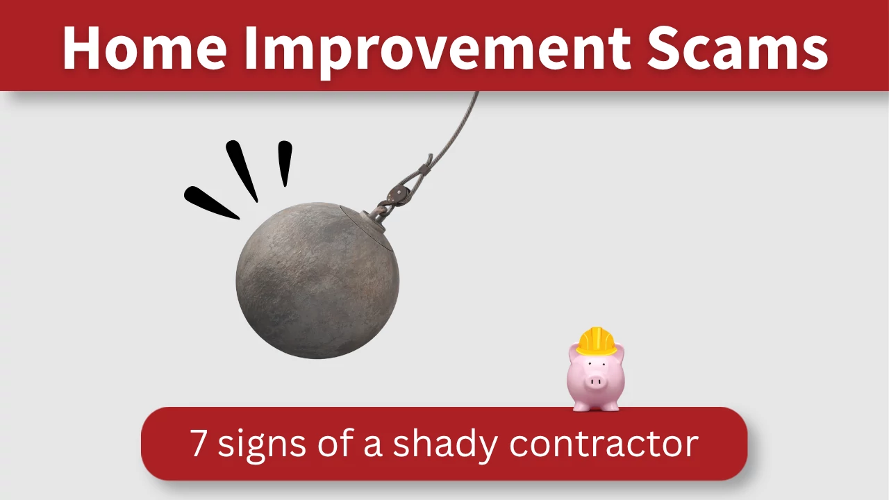 a graphic on 7 signs of a shady contractor by aarp