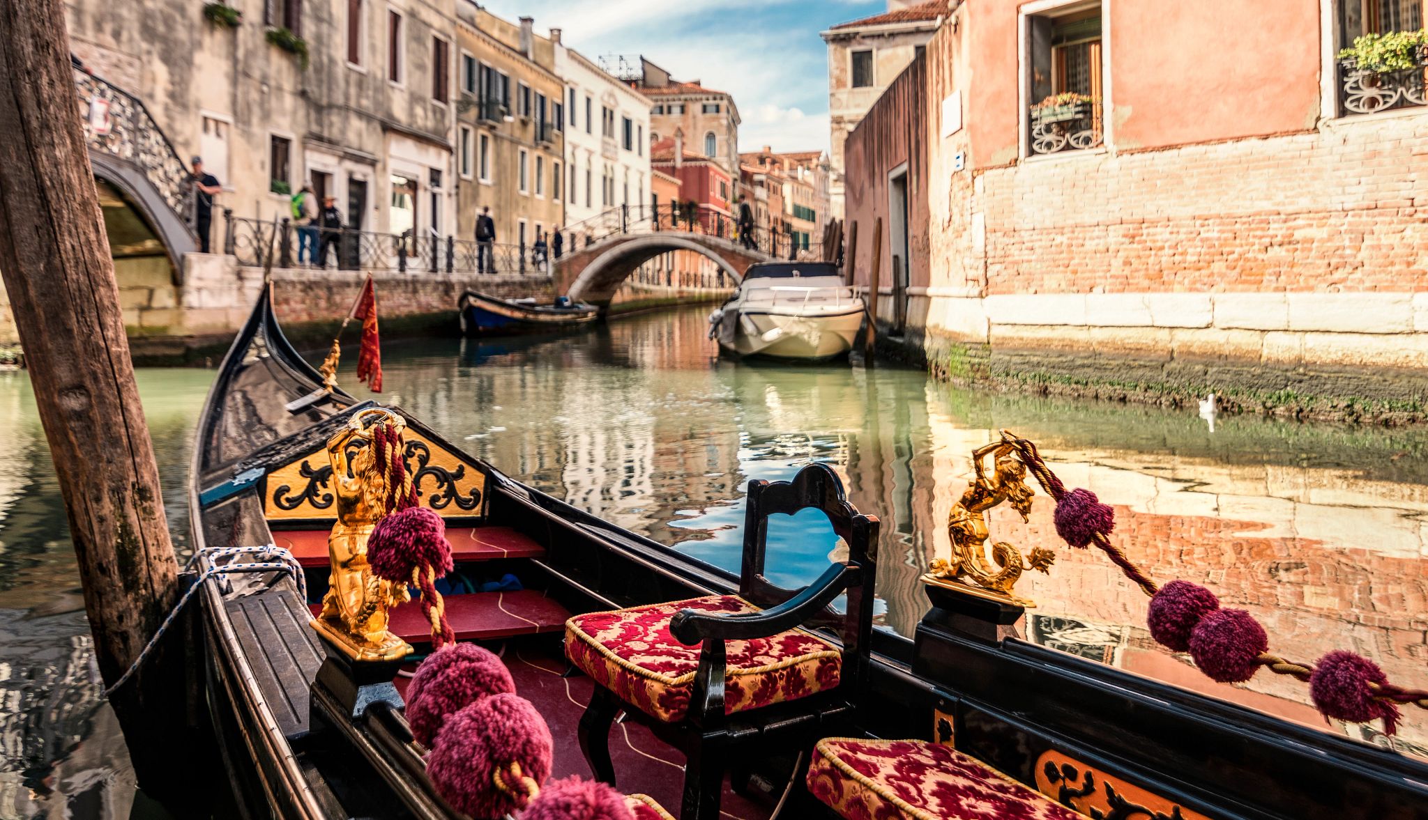 Venice Film Festival  a gondola along the Venice Canals