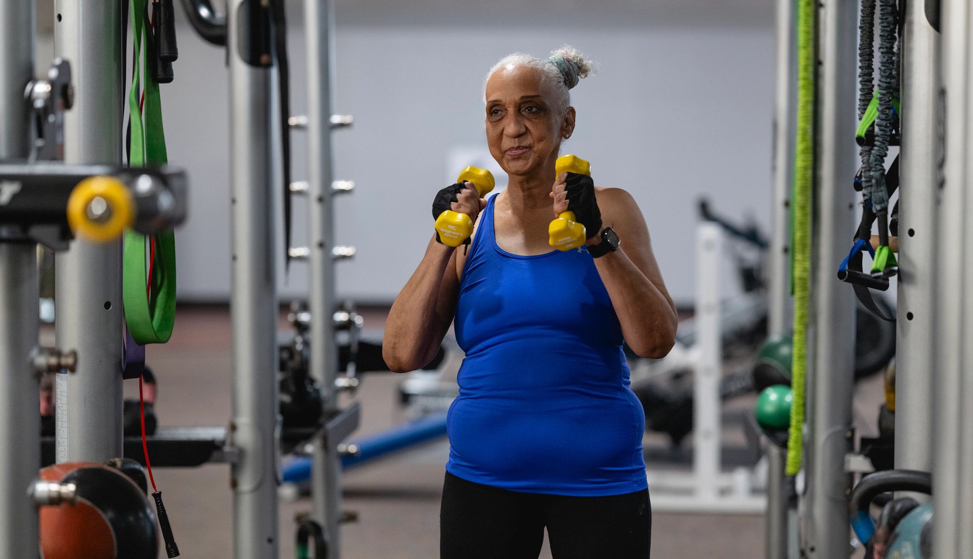 joyce sampson surivived seven strokes joyce sampson lifting dumbbells
