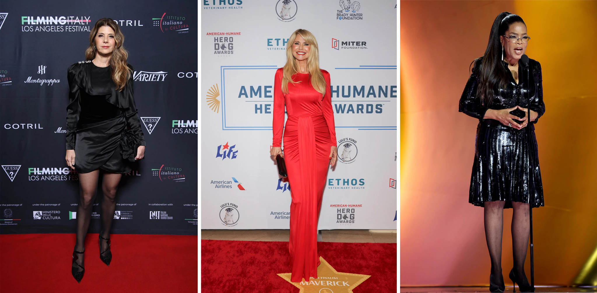 Marisa Tomei, Christie Brinkley and Oprah Winfrey