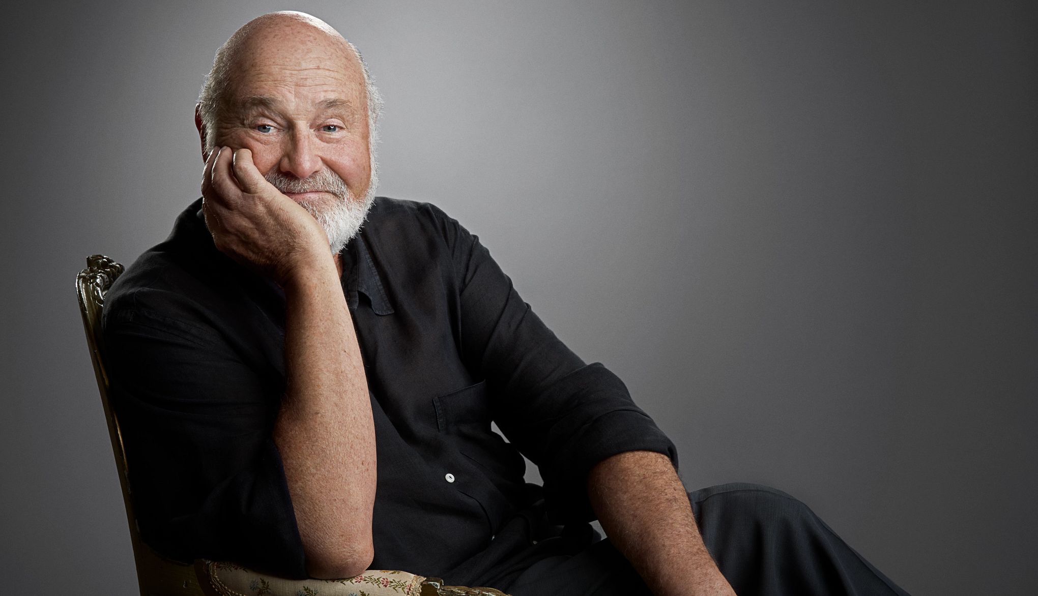 A Chat With Rob Reiner rob reiner posing seated for a portrait