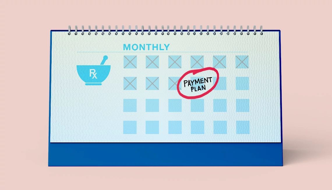 Medicare Prescription Payment Plan calendar with date circled