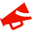 AARP Member Benefits red mega phone icon