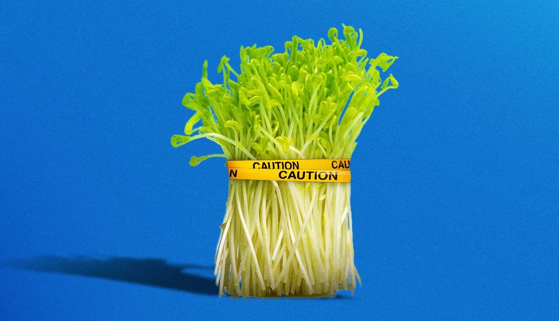 Smart Guide to Food Safety sprouts wrapped in caution tape