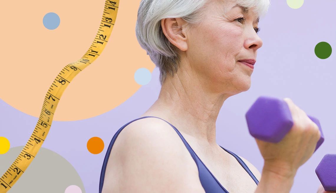 woman working out with light weights how to lose weight in your face