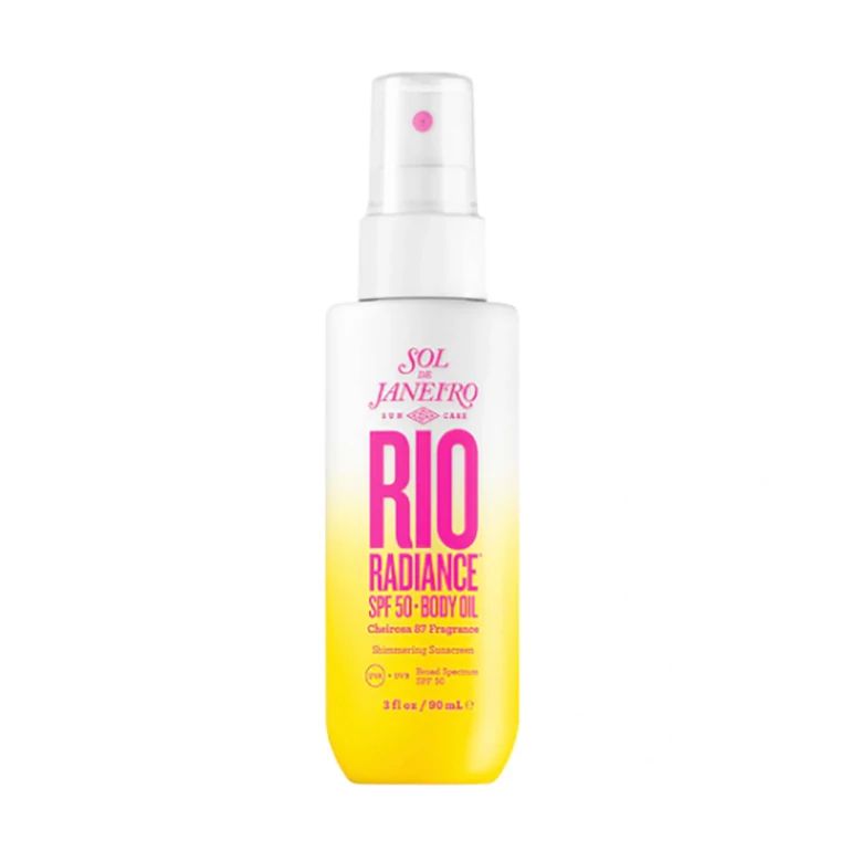 Get a temporary tan that washes off at night Sol de Janeiro Rio Radiance SPF50 Body Oil
