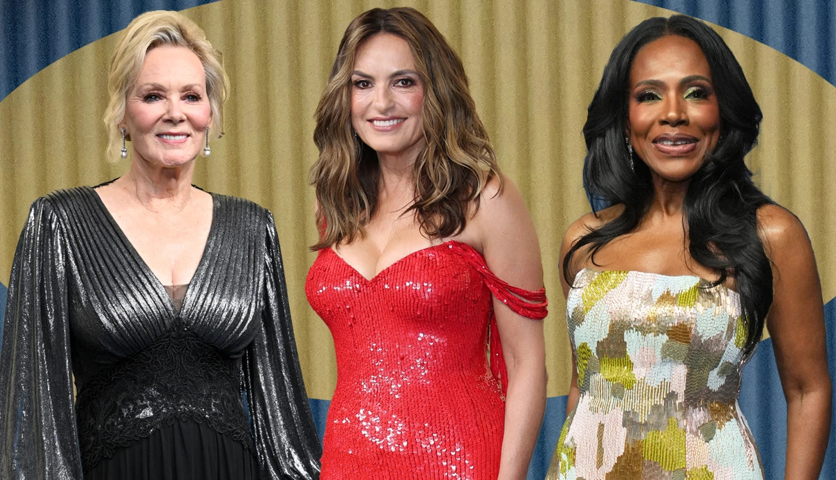 a collage with photos of jean smart, mariska hargitay and sheyl lee ralph