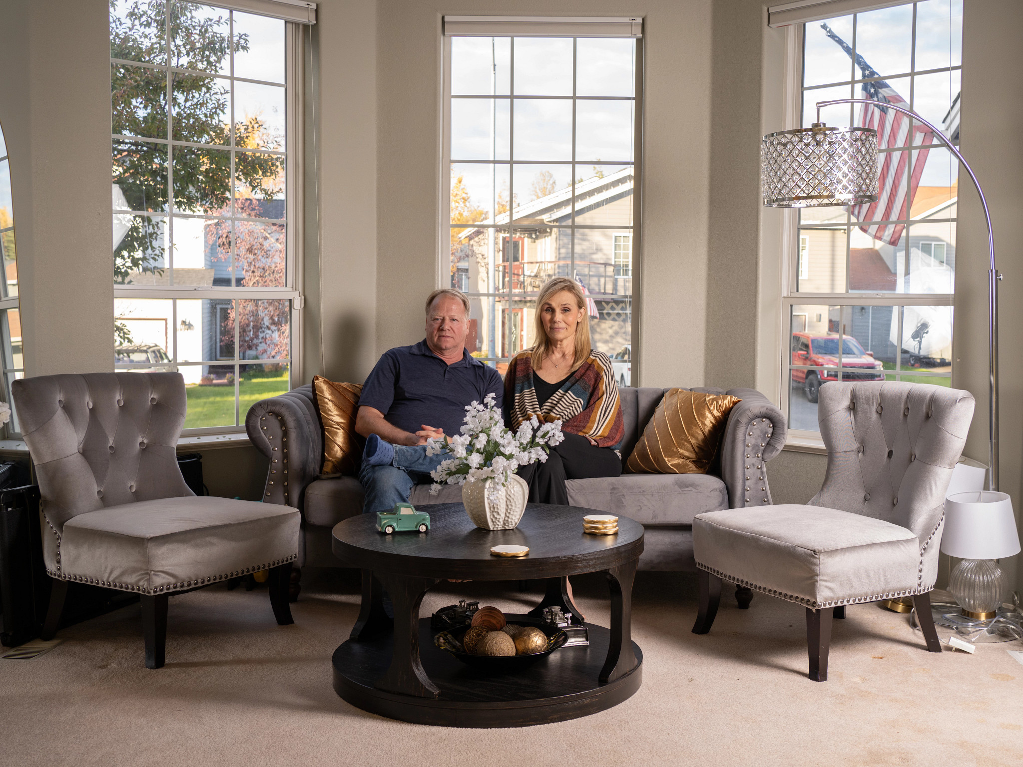 Rusty and Kristy McKenzie sit for a portrait 