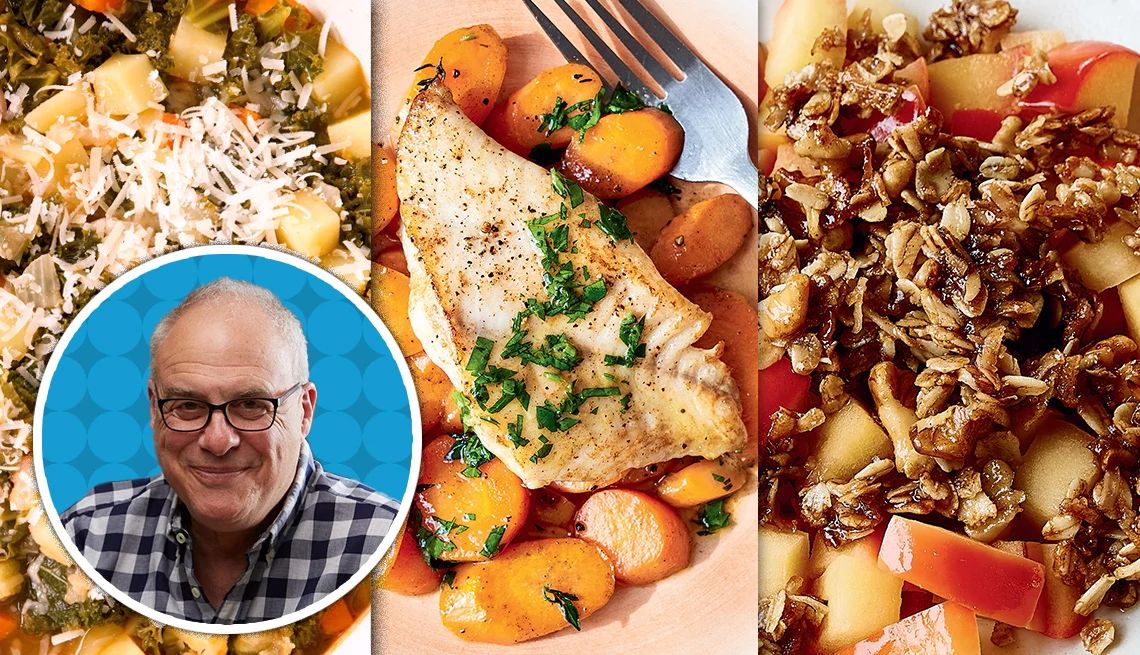 Chef Mark Bittman's Minestrone, Fish Fillets with Seasonal Vegetables, and Skillet Crisp With Seasonal Fruit Chef Mark Bittman's Minestrone, Fish Fillets with Seasonal Vegetables, and Skillet Crisp With Seasonal Fruit