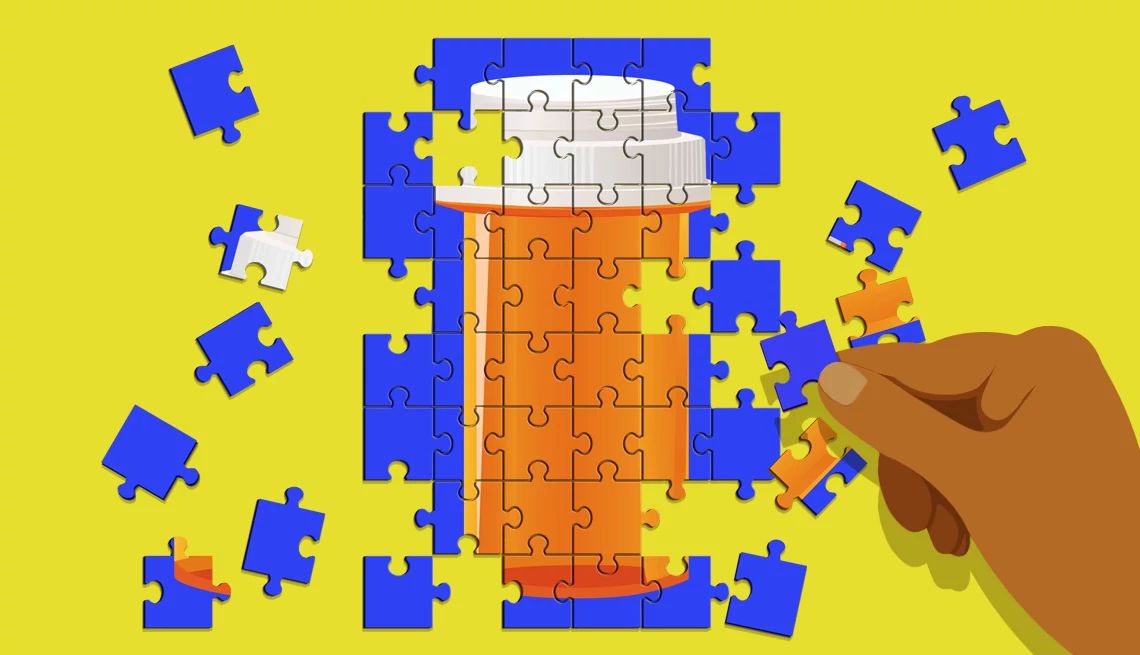 Medicaid and Older Adults pill bottle puzzle