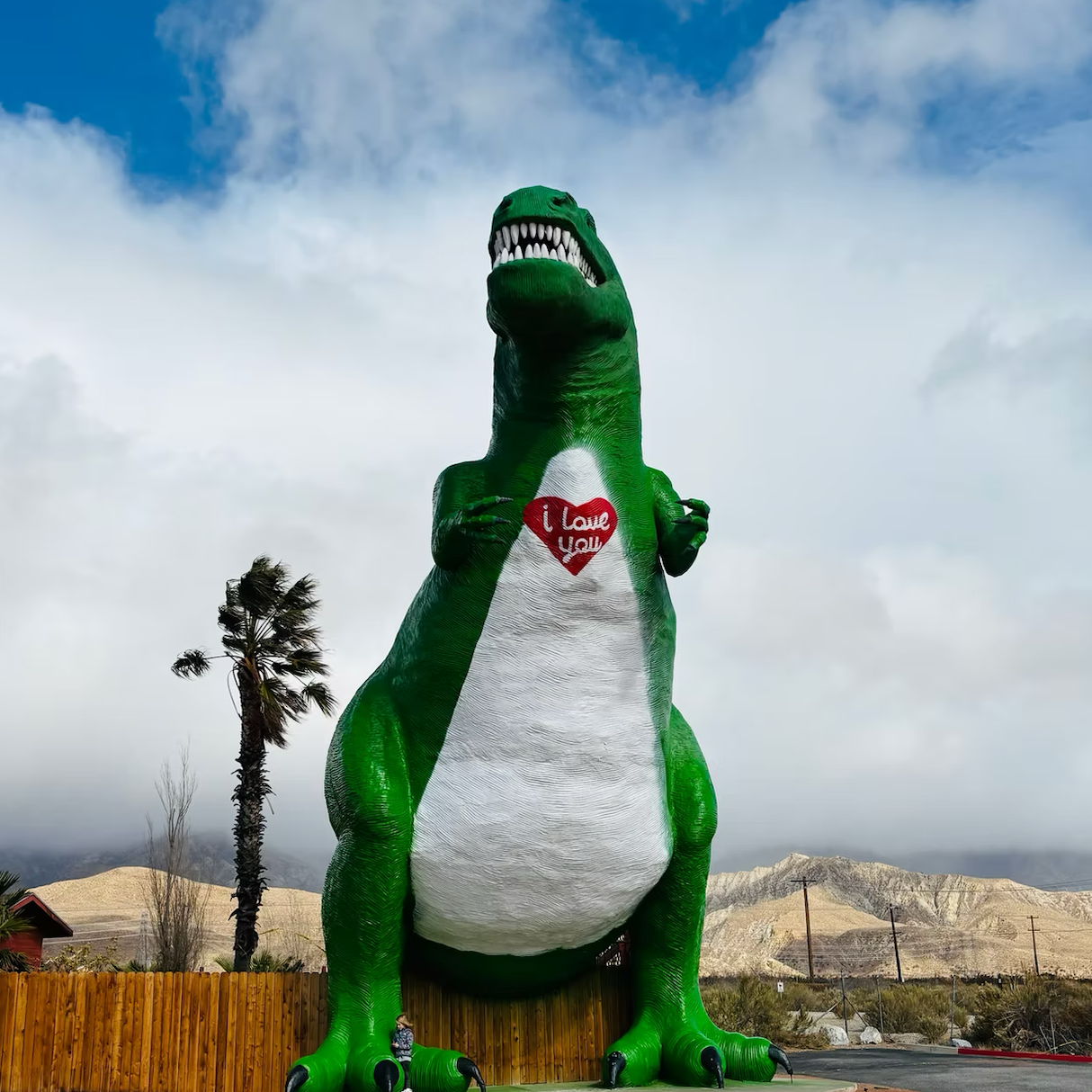 Pee-wee's Big Adventure Turns 40 a massive Tyrannosaurus rex sculpture