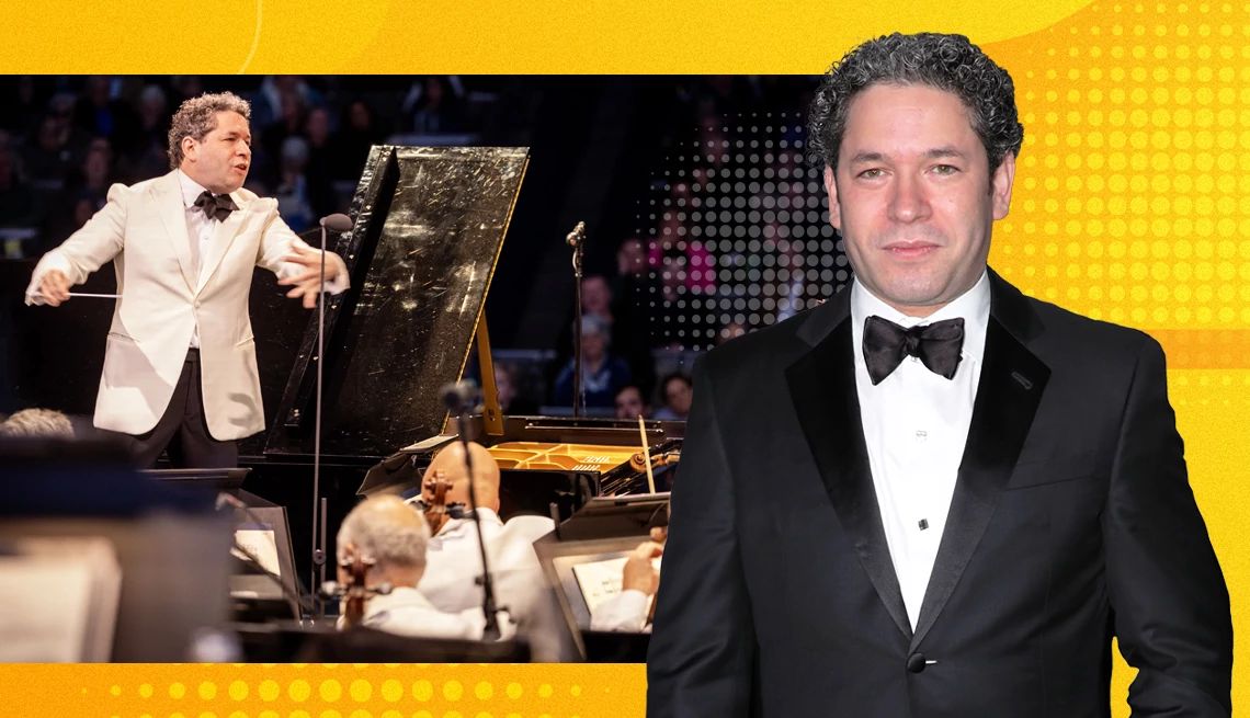 Gustavo Dudamel Gustavo Dudamel conducting an orchestra during a performance