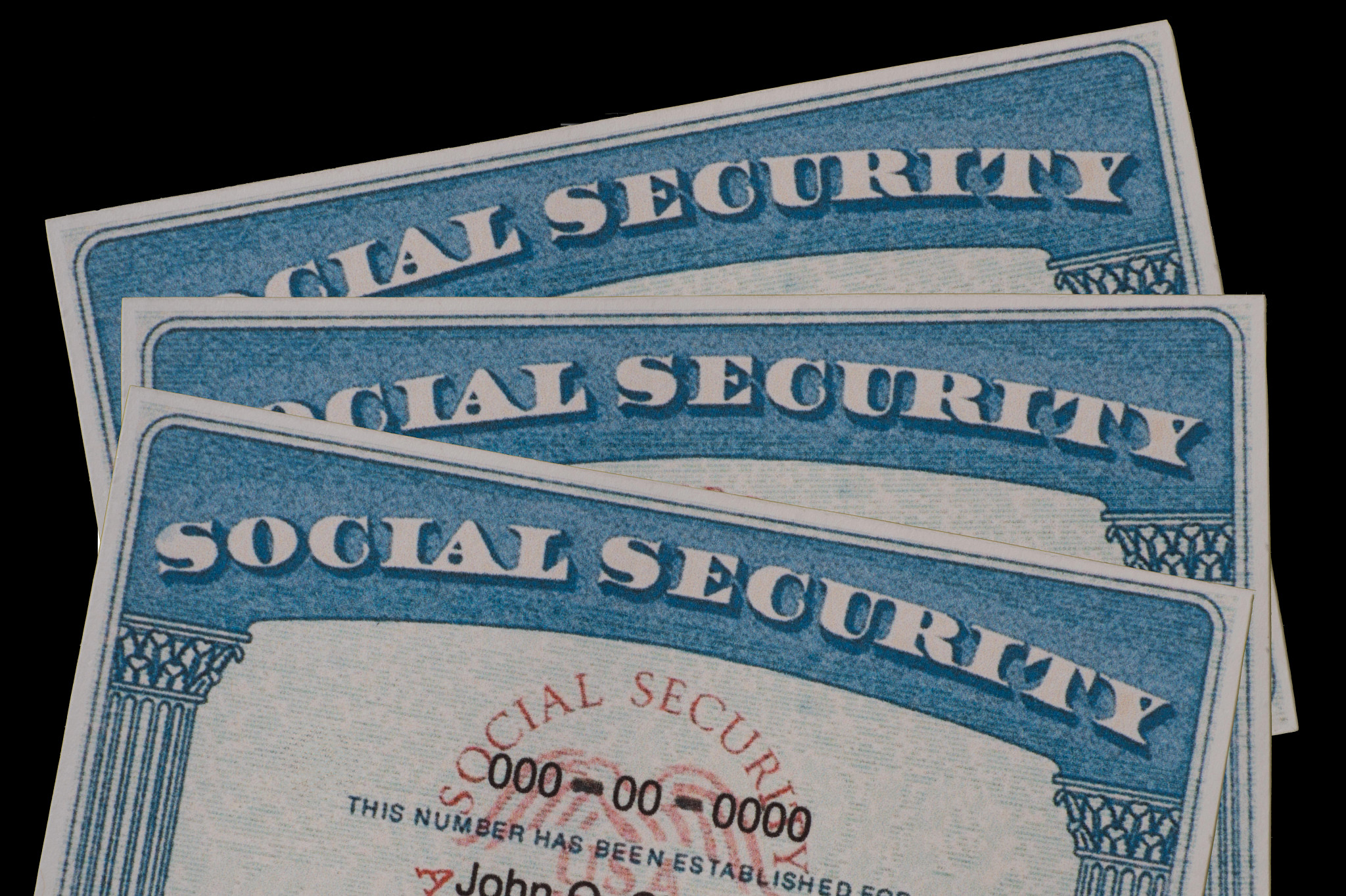 Images of Social Security cards