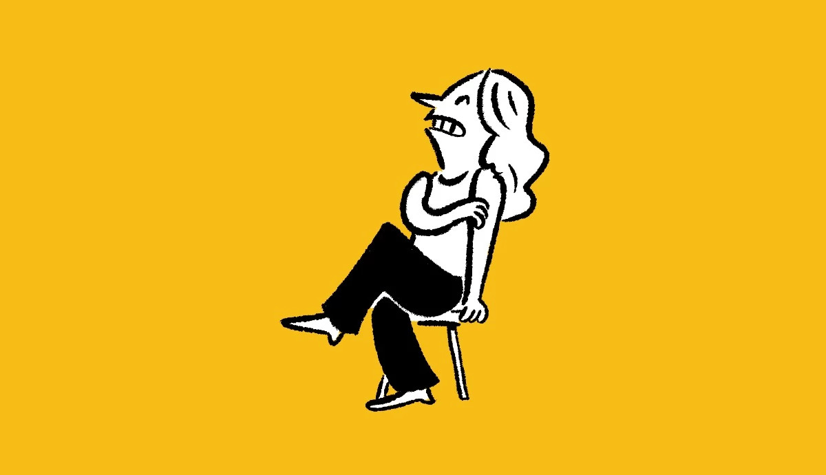 An illustration shows a woman seated on a stool scratching her shoulder, representing the discomfort of persistent dry or itchy skin.
