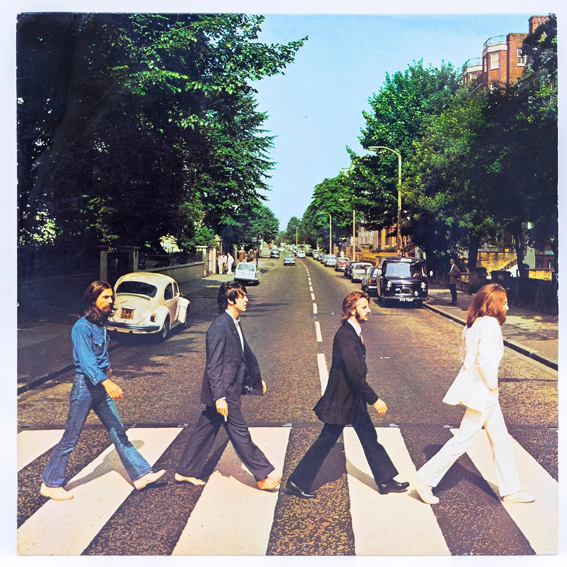 La portada de la carátula del LP de vinilo de 12 pulgadas de "Abbey Road".