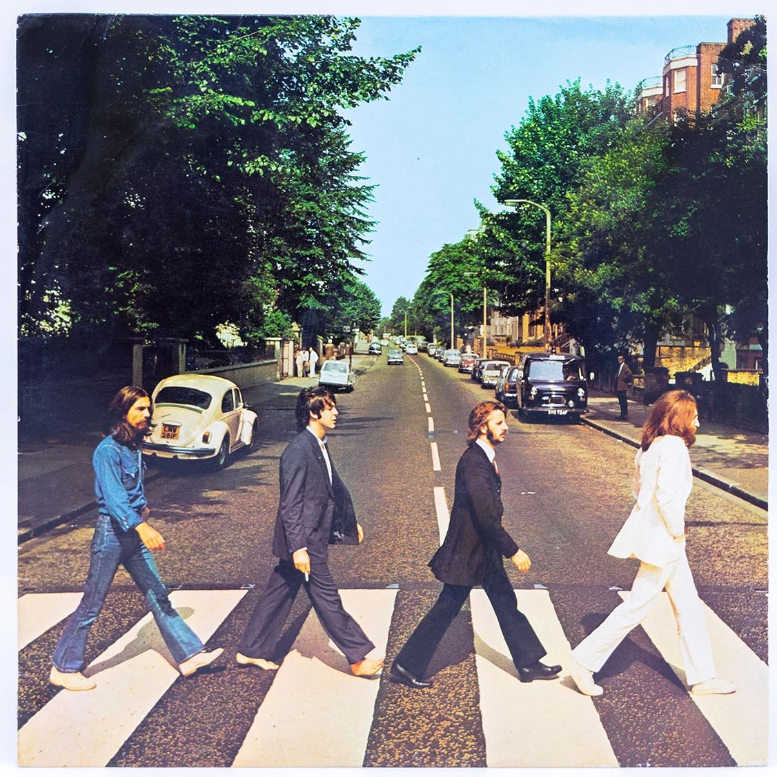 The record cover for The Beatles Abbey Road album