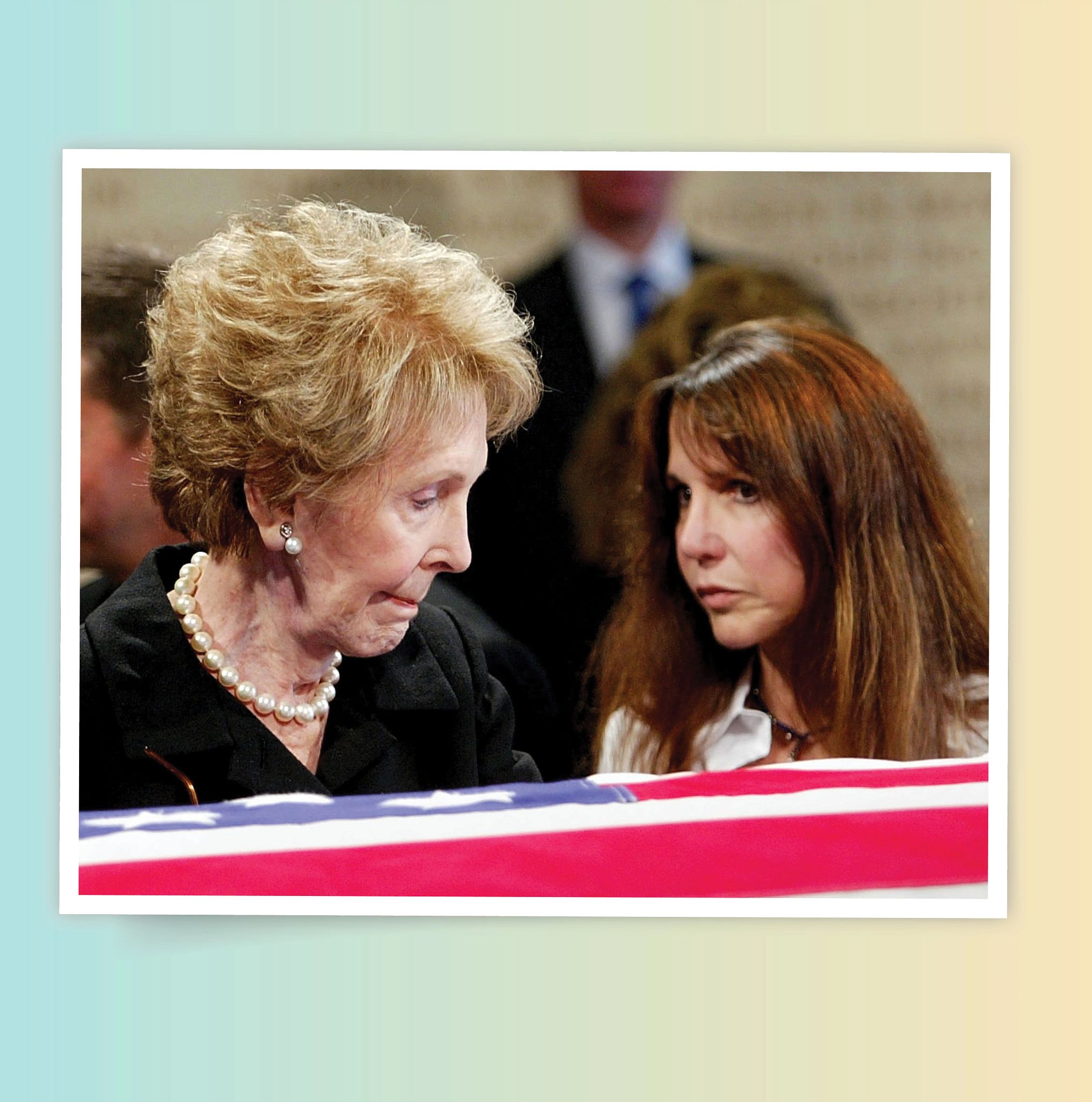 10 Things We Learned From Emma Heming Willis’s New Memoir Nancy Reagan sits with daughter Patti Davis behind the casket that contains the remains of former President Ronald Reagan