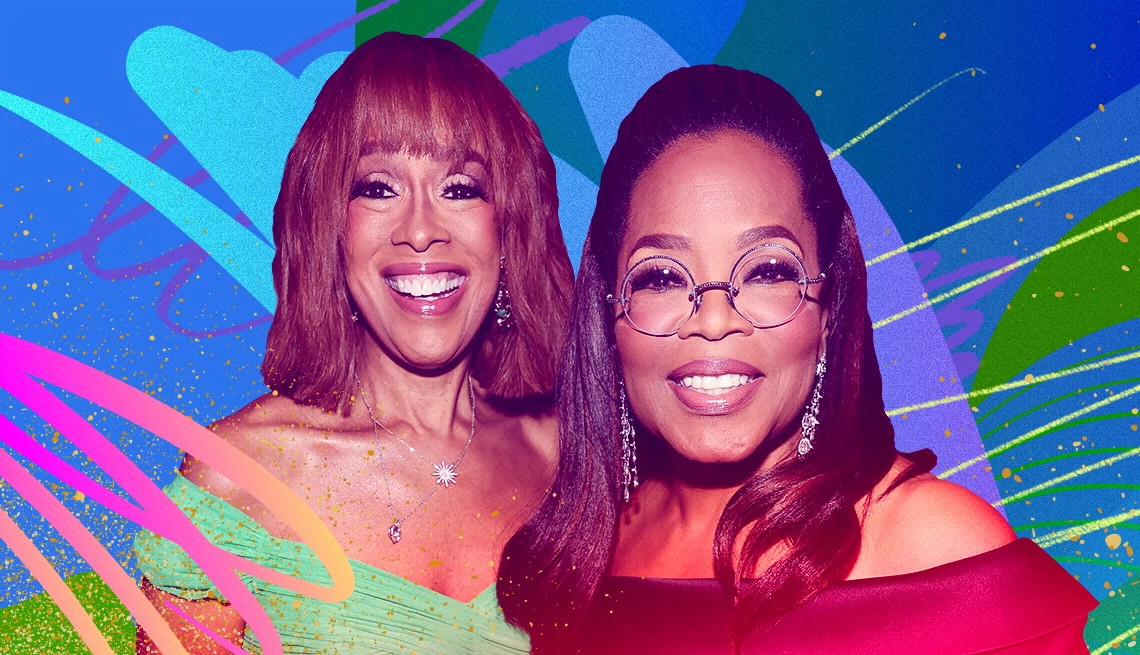 Oprah Winfrey and Gayle King are shown in a photo illustration