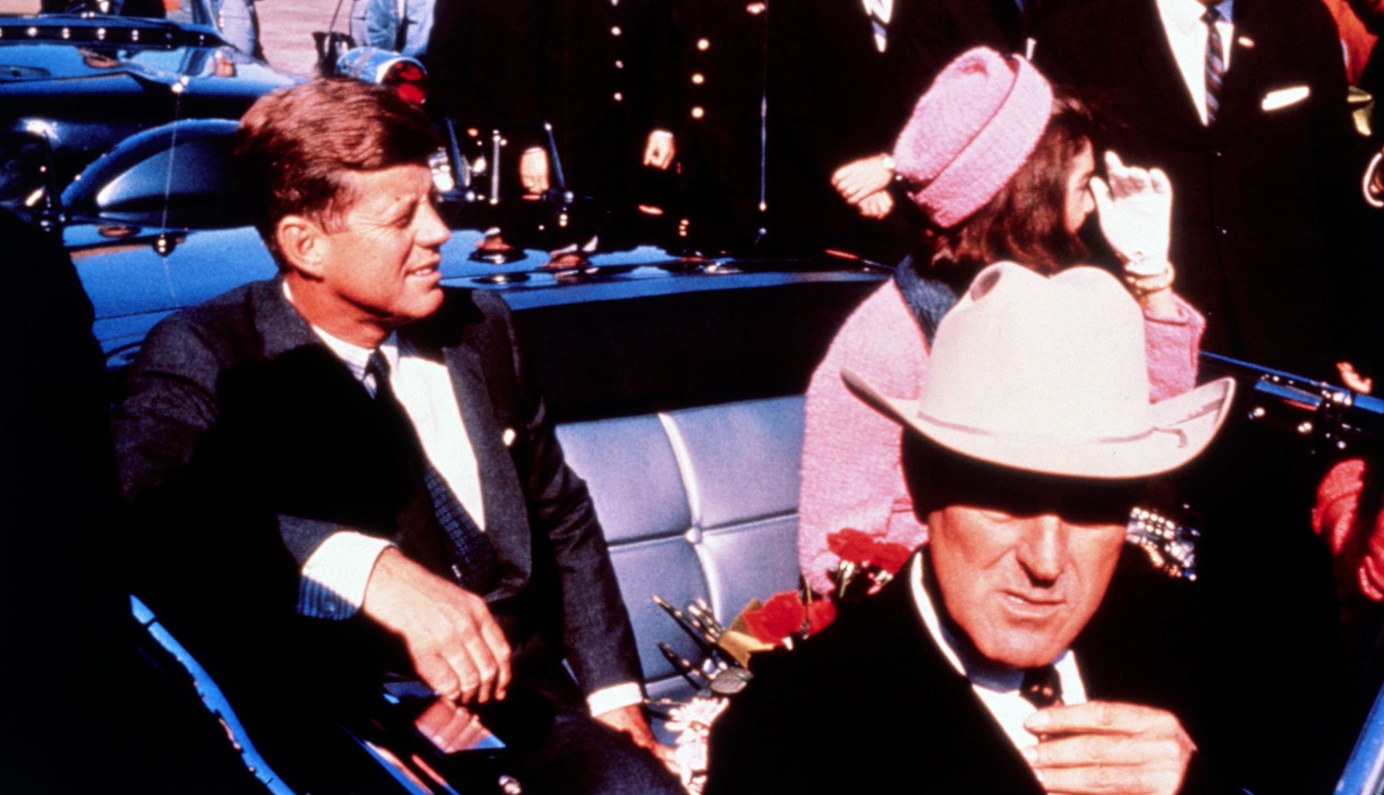 JFK Files Released president john f kennedy and jackie kennedy sit in an open top car before he was assassinated