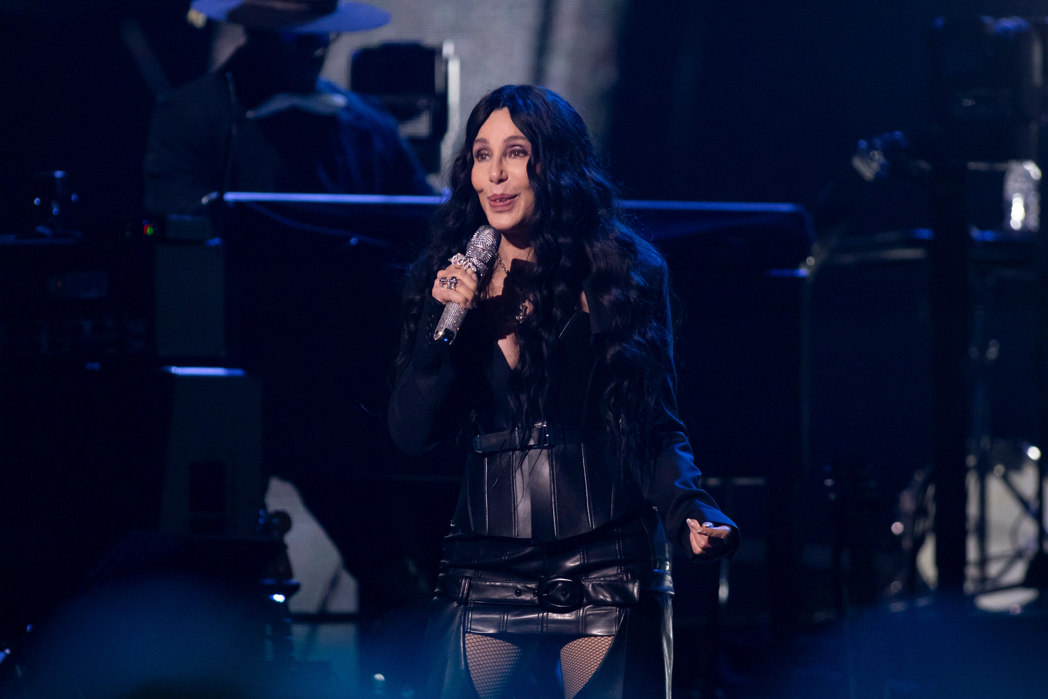 cher on stage singing