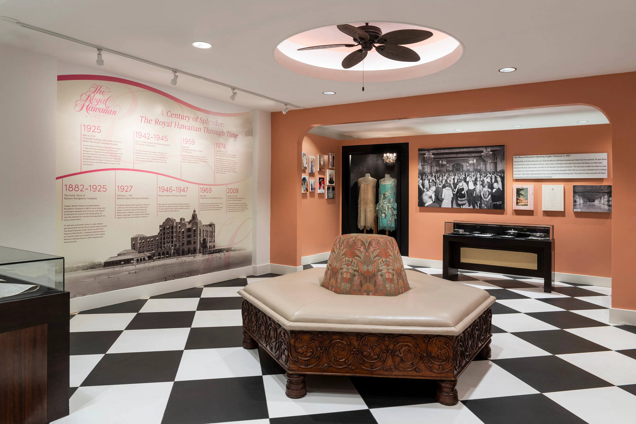 the interior of a resort's cultural gallery