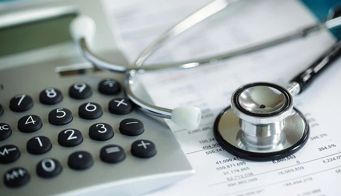 Calculator and stethoscope, Health Care Costs Calculator