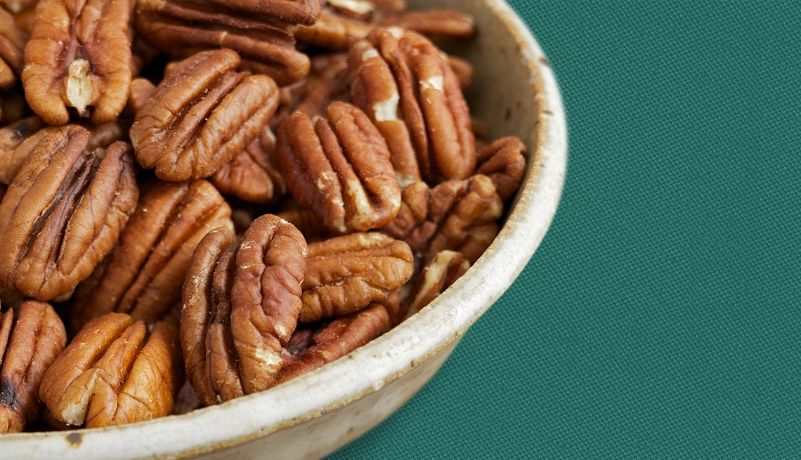 a bowl of pecans 