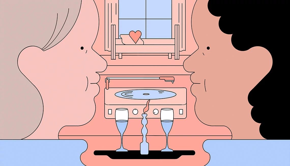 ways to increase your emotional intimacy illustration of a couple looking at each others