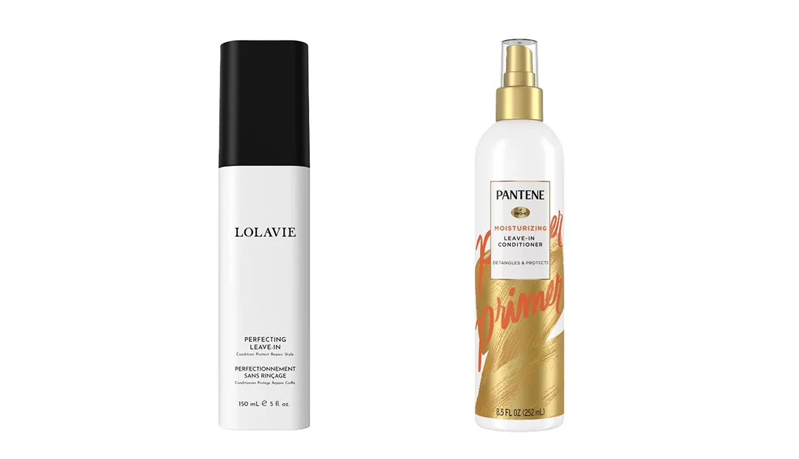 Leave-in conditioner and detangler LolaVie Perfecting Leave-In; Pantene Pro-V Moisturizing Leave In Conditioner