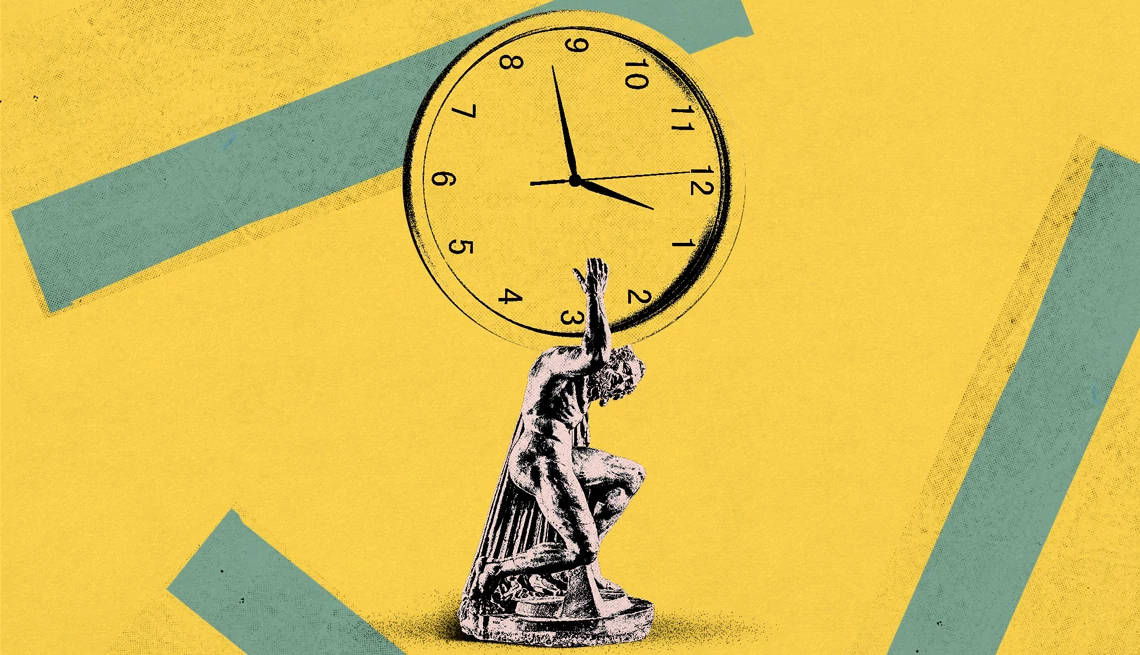 Tryanny of Aging atlas holding clock