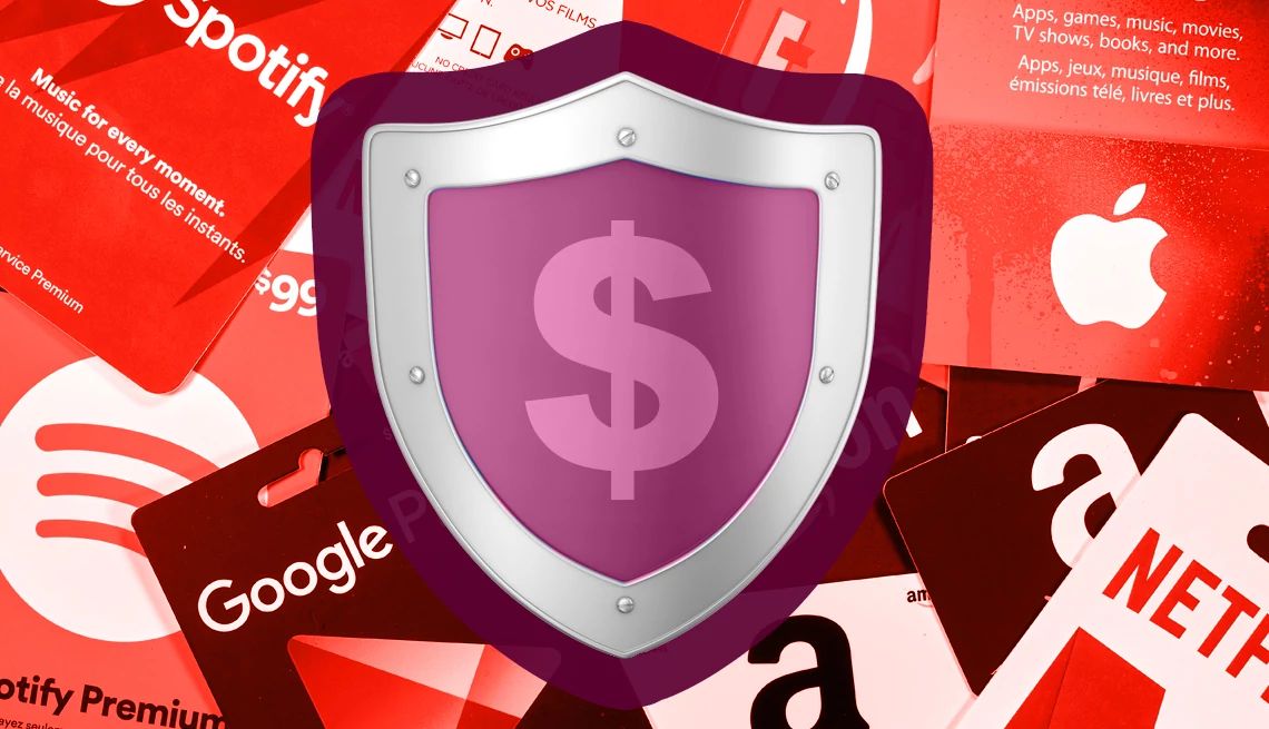 States Target Gift Card Scammers With New Penalties and Consumer Warnings a shield with a dollar sign on it