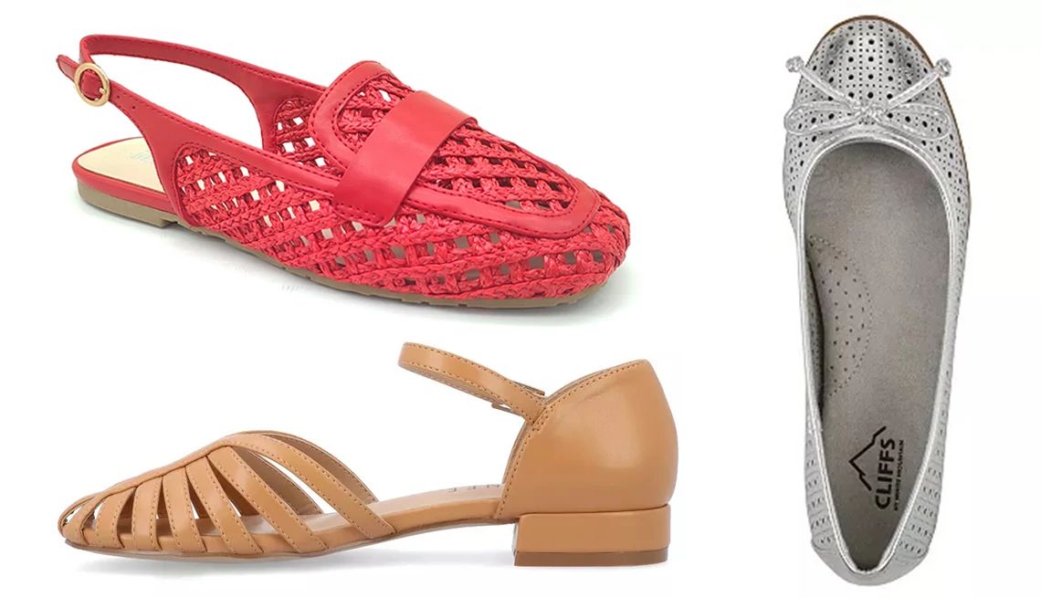The Worst Summer Shoe Mistakes for Women over 50 a selection of flat shoes for summer
